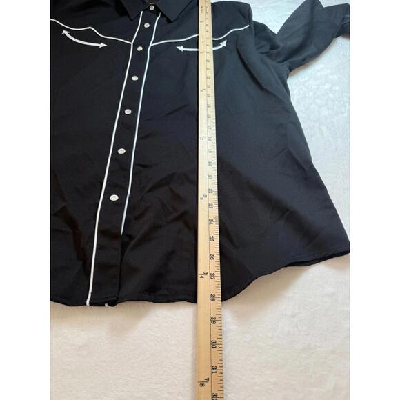 Roper Mens Flag Longhorn Skull Black Pearl Snap Texas Cowboy Western XXL - Picture 8 of 8